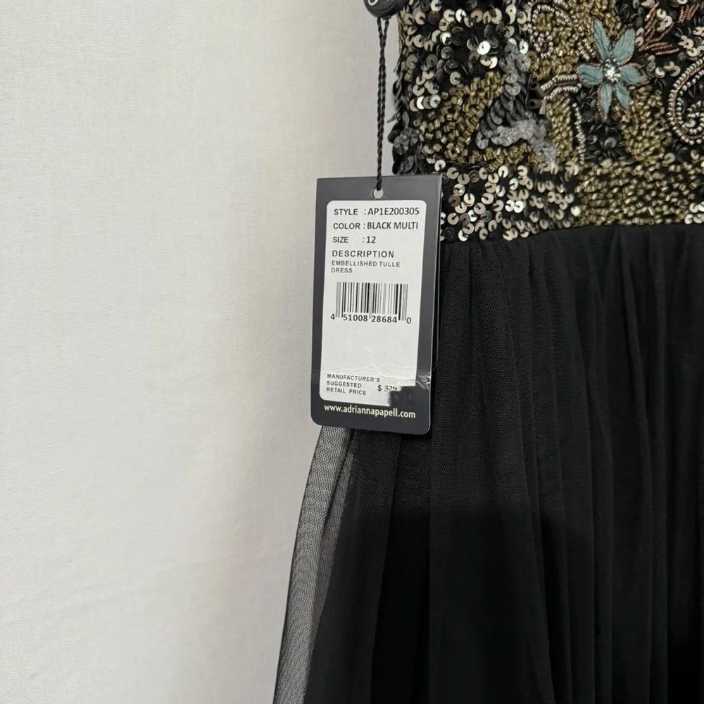 Adrianna Papell Short Sleeveless Cocktail Party Dress Size 12 - Picture 9 of 10